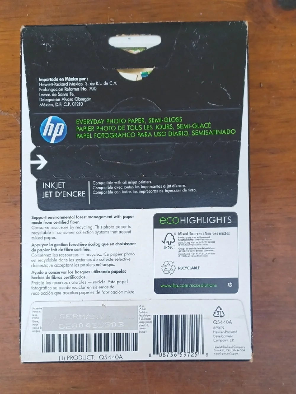 HP Photo Paper Pack 100 Sheets NIB